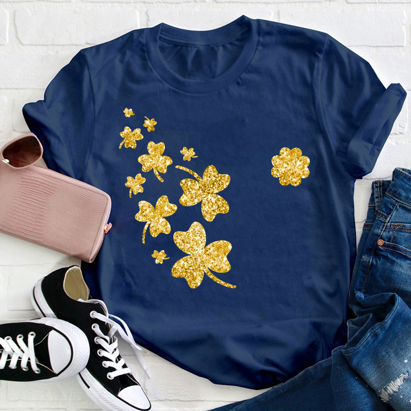 Glitter Clover Teacher T-Shirt