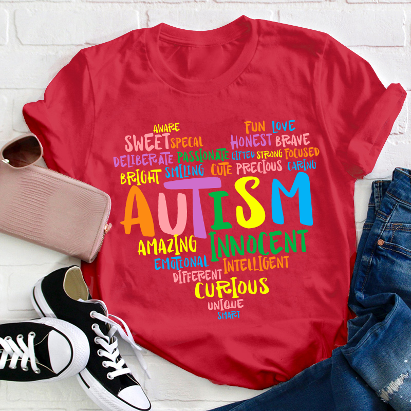 Autism Heart Teacher T-Shirt