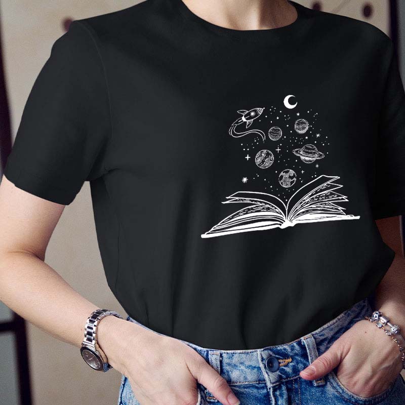 Books And Space Teacher T-Shirt