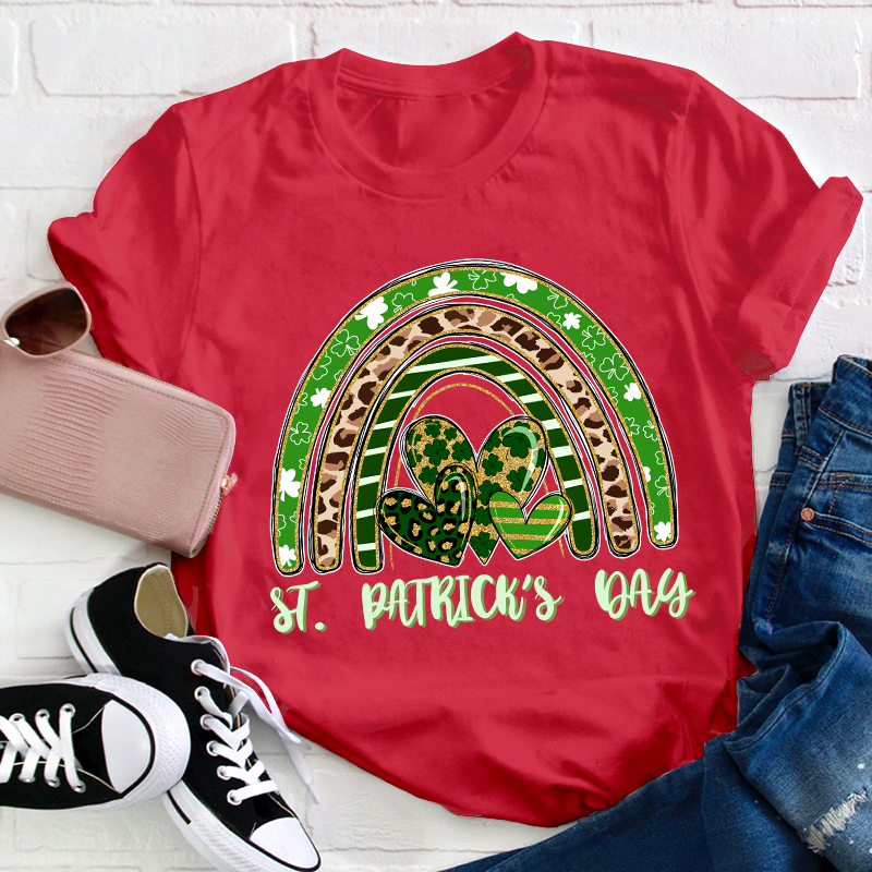St Patrick's Day Rainbow Teacher T-Shirt