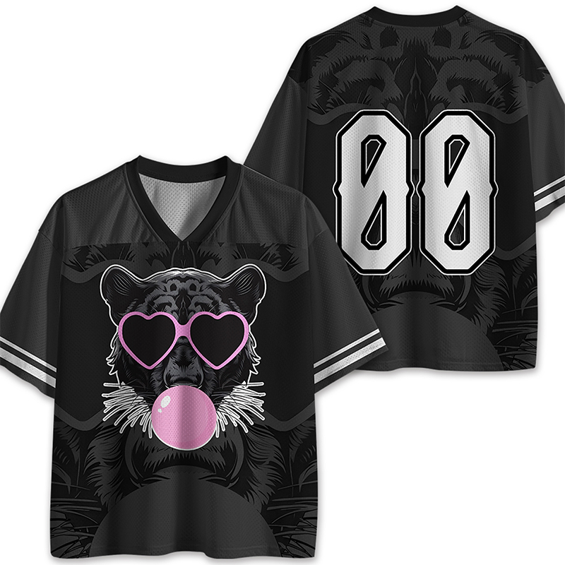 Personalized Mascot Starry Eyes Blowing Bubbles Teacher Mesh Jersey