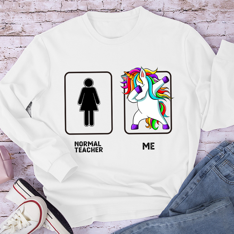 Normal Teacher & Me Teacher Long Sleeve T-Shirt Sale-Teachersgram