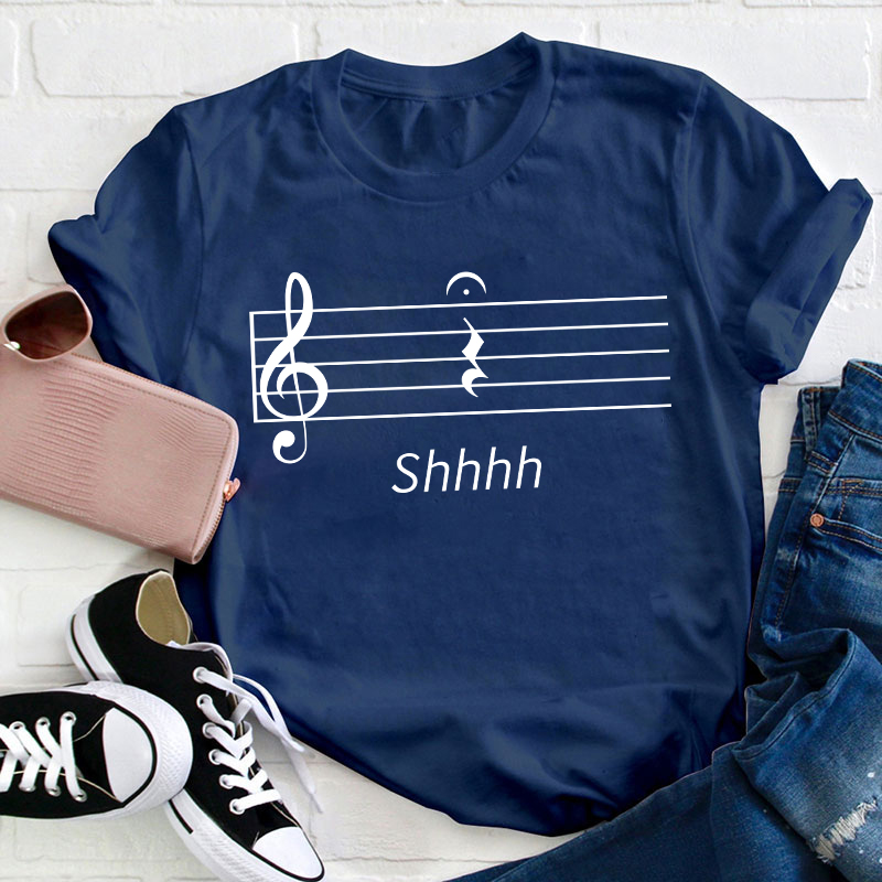 Music Quarter Rest Shh Teacher T-Shirt