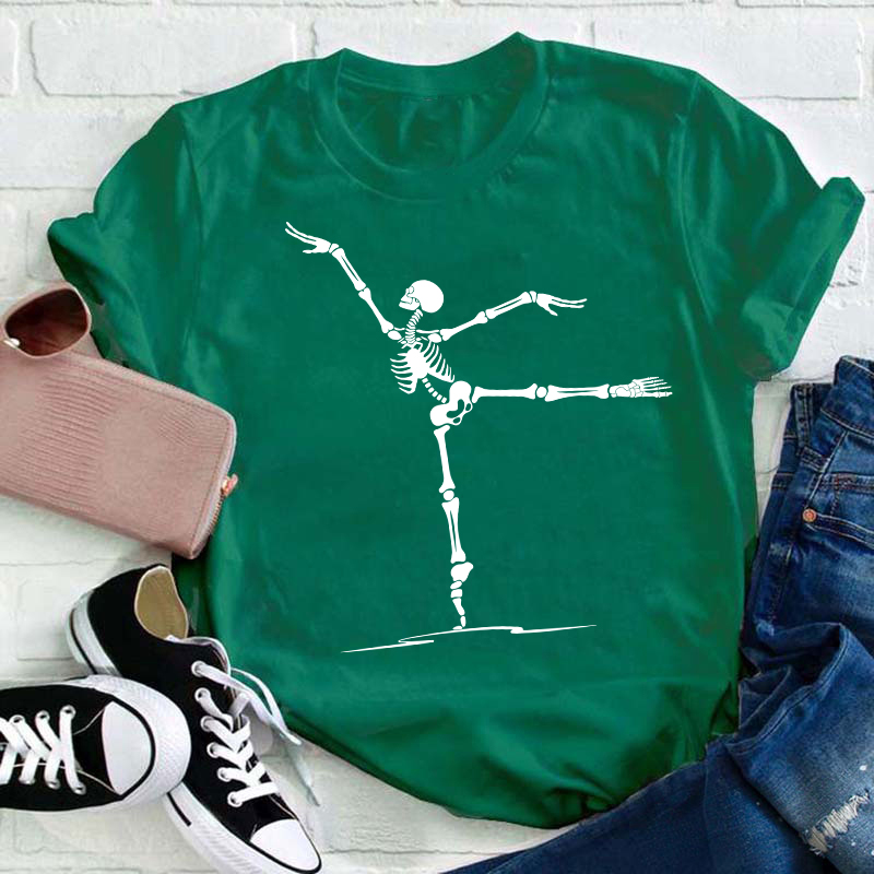 Dancing Skeleton Ballet Teacher T-Shirt