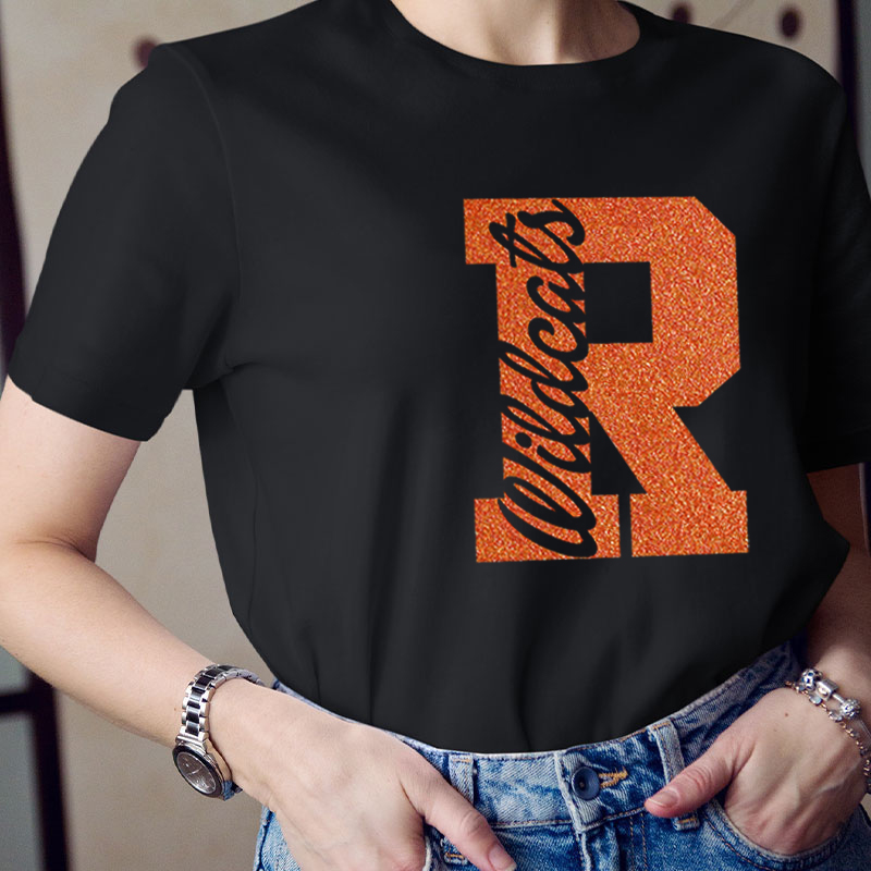 Personalized Glitter Team Name Teacher T-Shirt