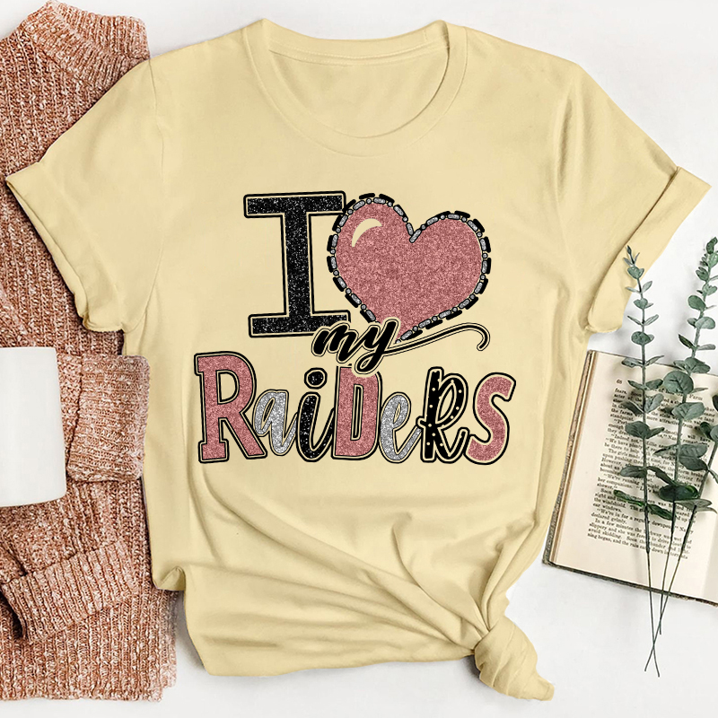 Personalized I Love My Team Team Spirit Teacher T-Shirt