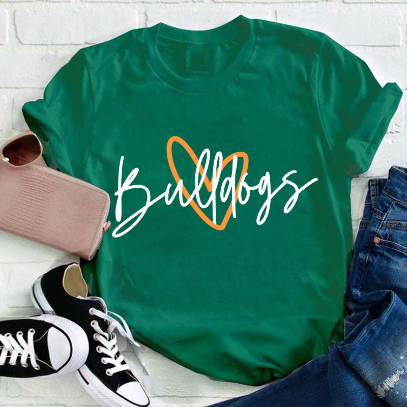 Personalized School Spirit Mascot Simple Love Teacher T-Shirt
