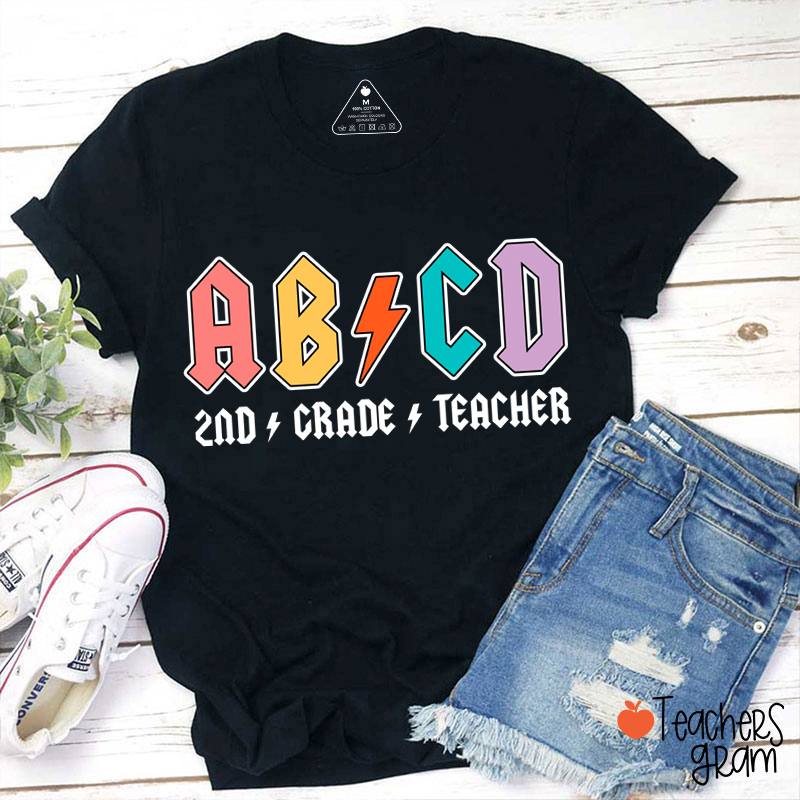 Personalized Colored Lightning Teacher T-Shirt