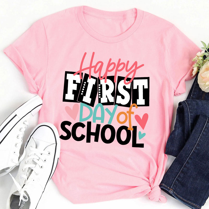 Happy First Day Of School Heart T-Shirt