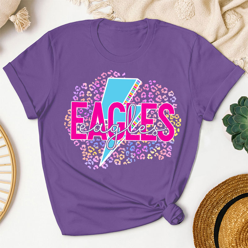 Personalized School Mascot Double Font Design Teacher T-Shirt