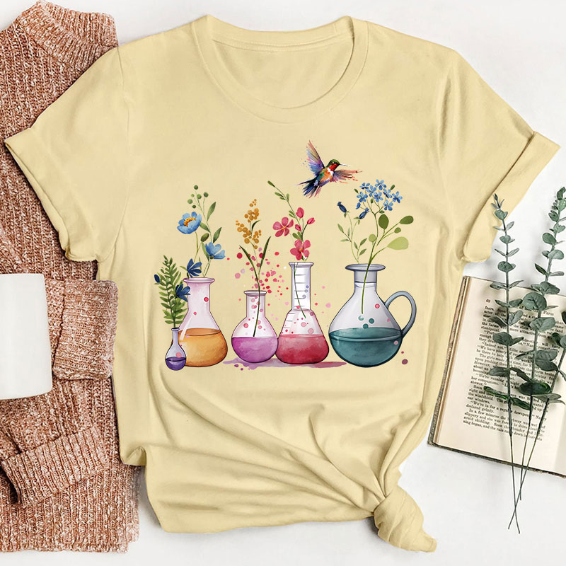 Floral Laboratory Teacher T-Shirt