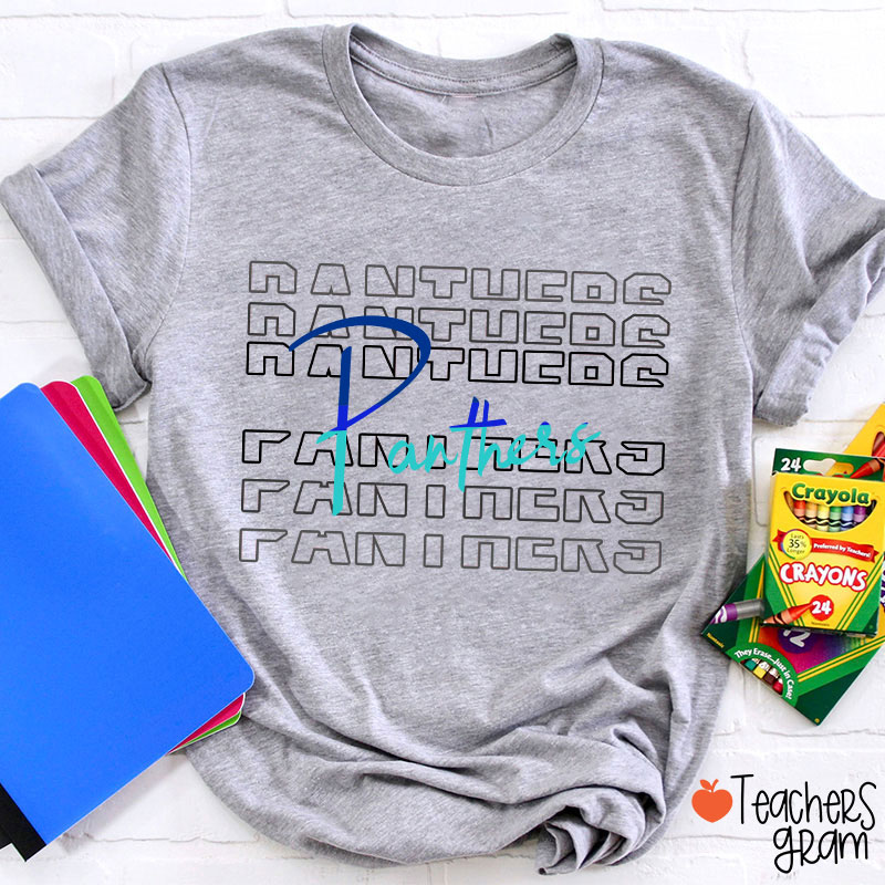 Personalized Gradient Team Mascot Teacher T-Shirt