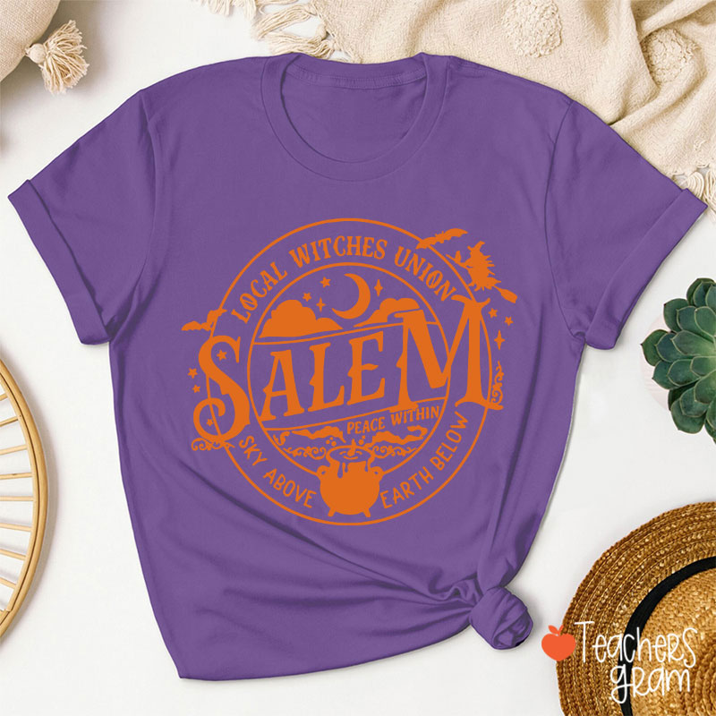 Local Witches Union Salem Halloween Teacher T-Shirt