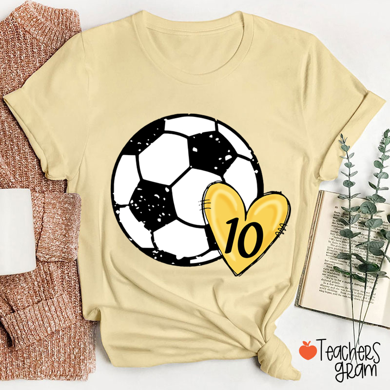 Personalized Number Soccer Teacher T-Shirt