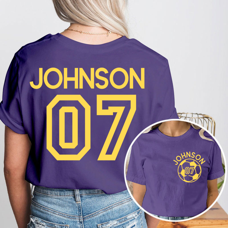 Personalized Soccer Game Day Teacher Two Sided T-Shirt
