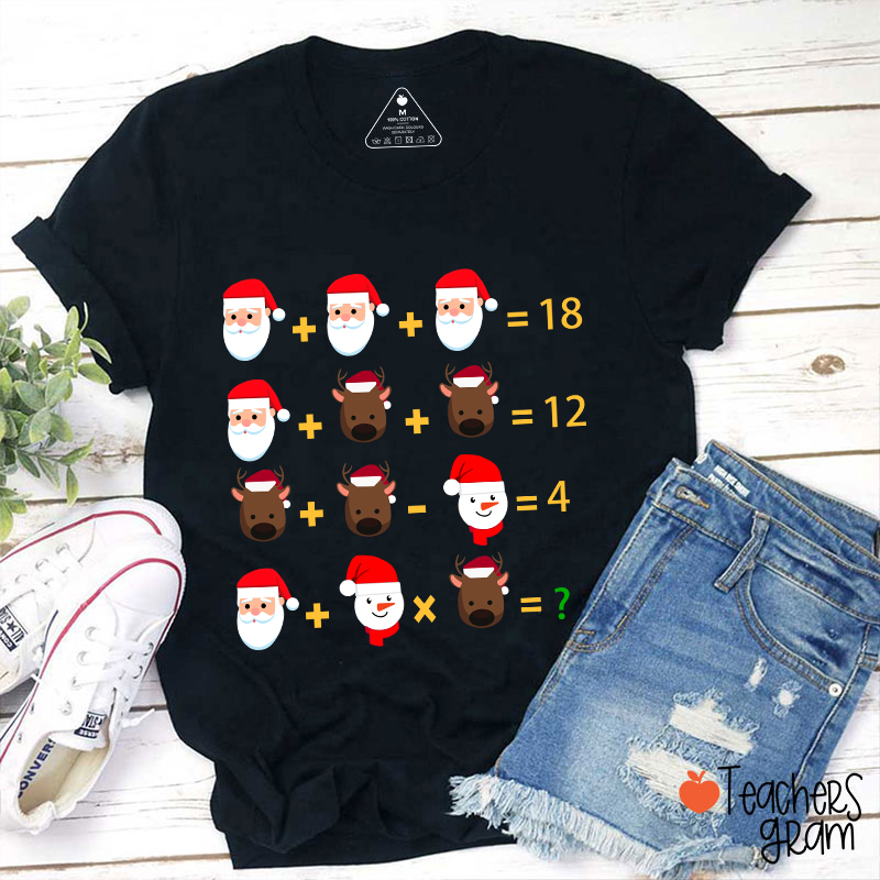 Christmas Funny Math T-Shirt Sale-Teachersgram