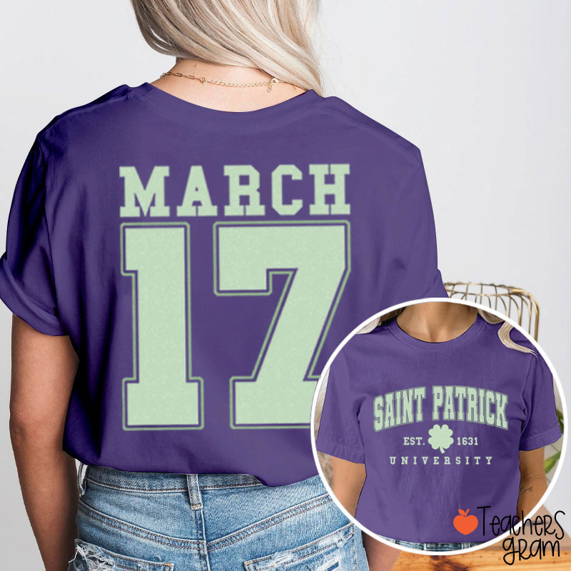 Saint Patrick Teacher Two Sided T-Shirt