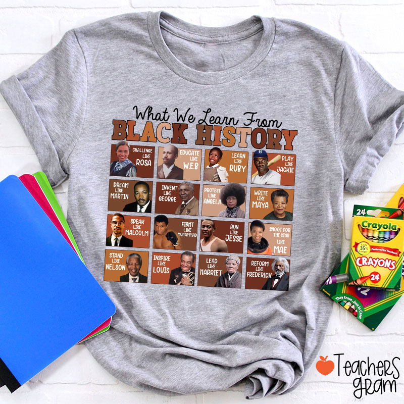 What We Learn From Black History Teacher T-Shirt