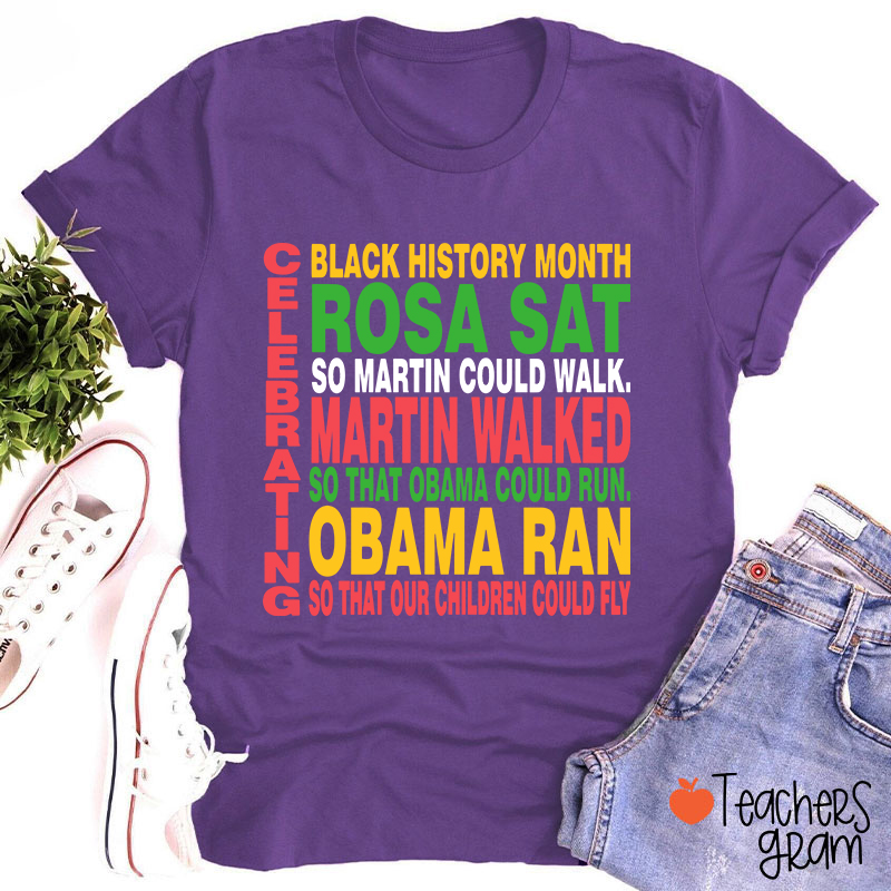 Celebrating Black History Month Teacher T-Shirt