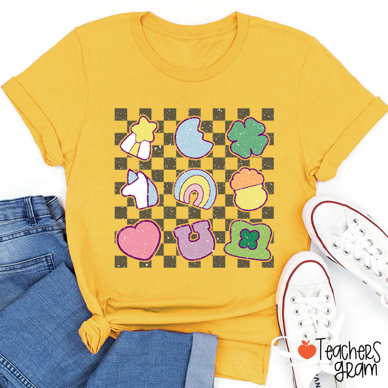 Cute Icons St. Patrick's Day Teacher T-Shirt