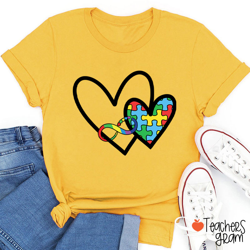 Autism Heart Teacher T-Shirt