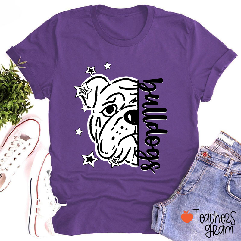 Personalized  Mascot Stick Figure Drawing Teacher T-Shirt