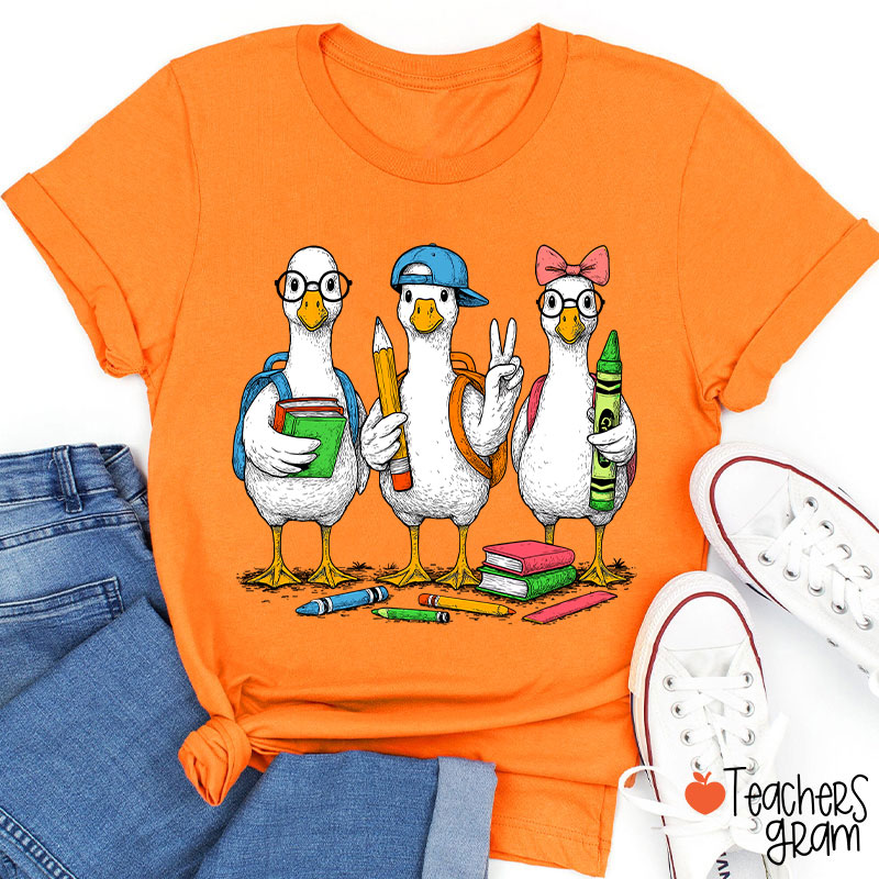 Goose Back To School Teacher T-Shirt