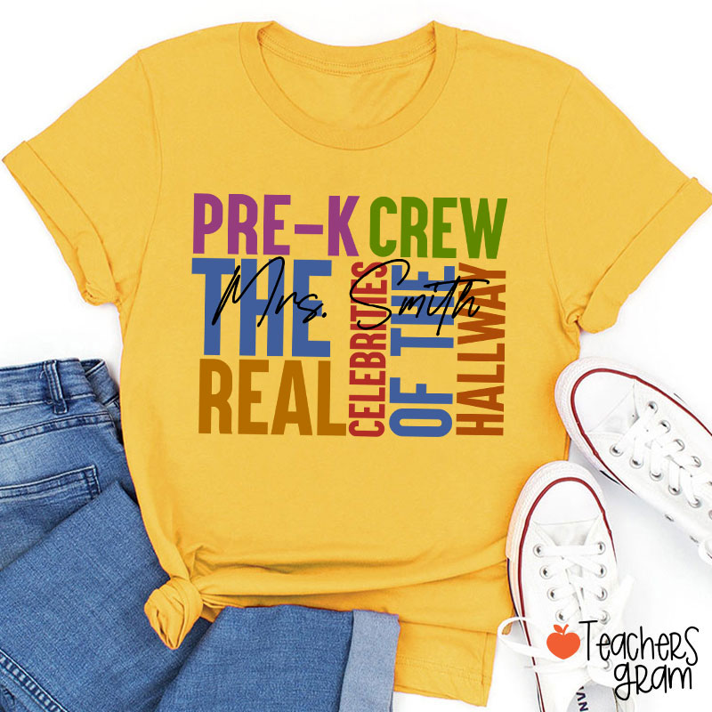 Personalized Grade Name Words Teacher T-Shirt