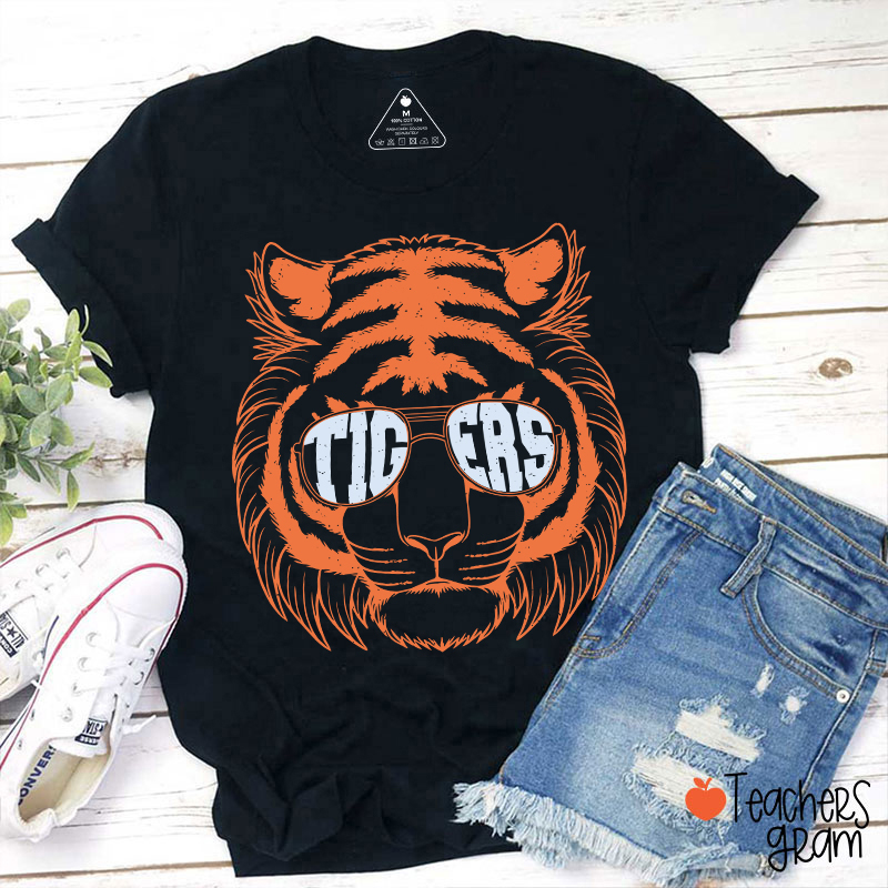 Personalized Glasses Mascot School Spirit Teacher T-Shirt