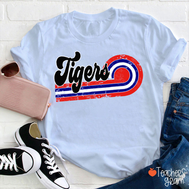 Personalized Retro Mascot School Spirit Teacher T-Shirt