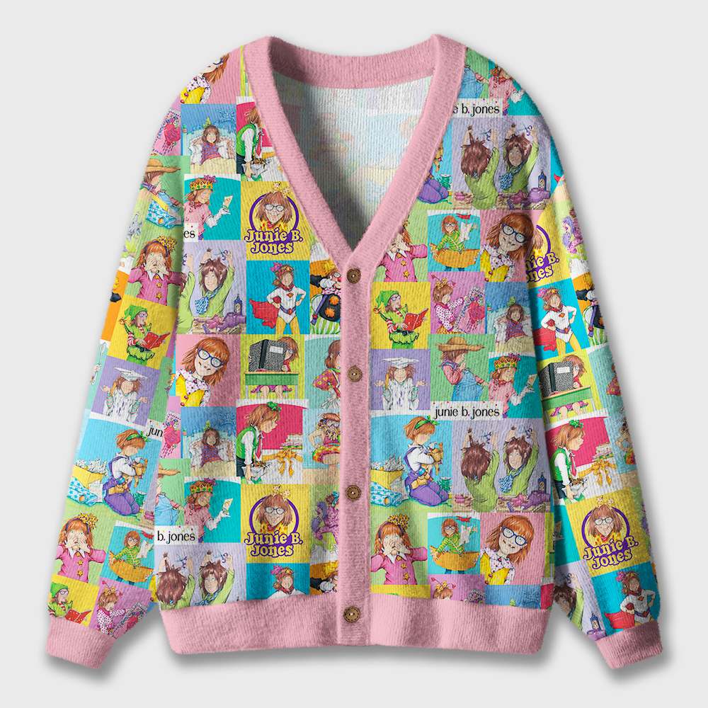 Happy Little Girl Book Character Teacher Ugly Cardigan Sweaters
