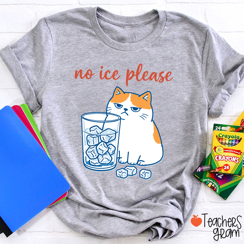 No ICE Please Cute Cat Teacher T-Shirt