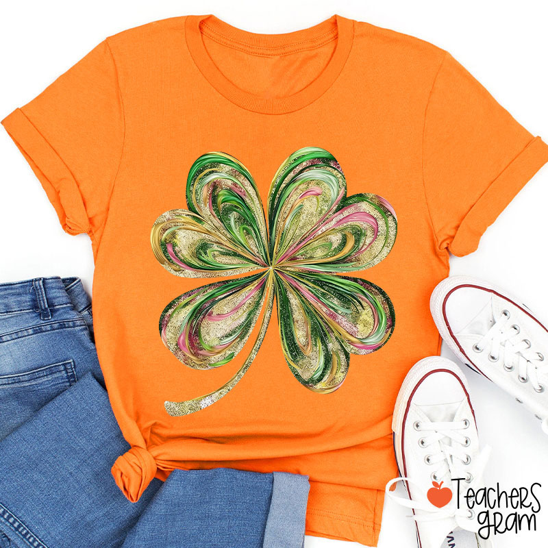 Retro Shamrock Teacher T-Shirt