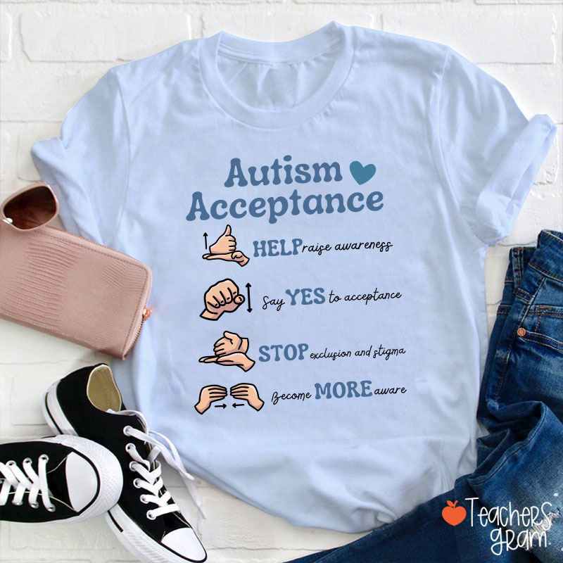 Autism Acceptance Teacher T-Shirt