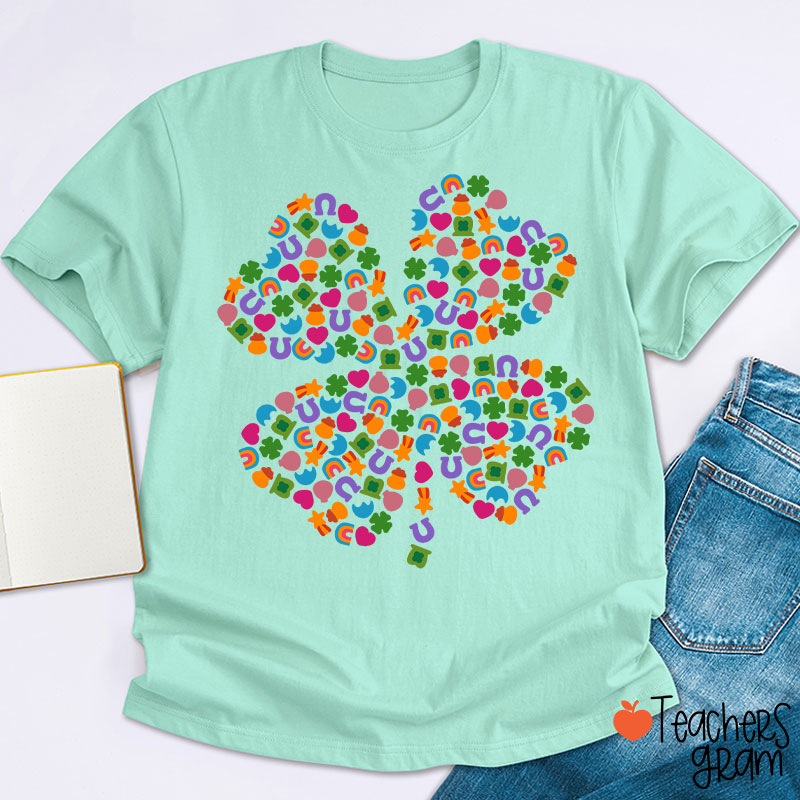 Lucky Charms Shamrock Teacher T-Shirt