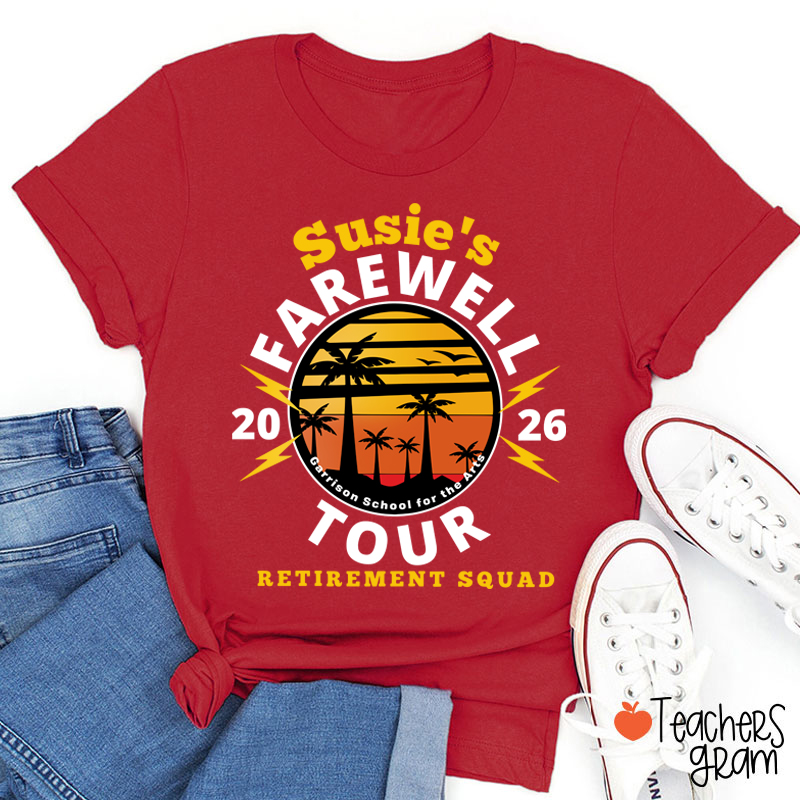 Personalized Teacher's Farewell Tour Retirement Squad Teacher T-Shirt