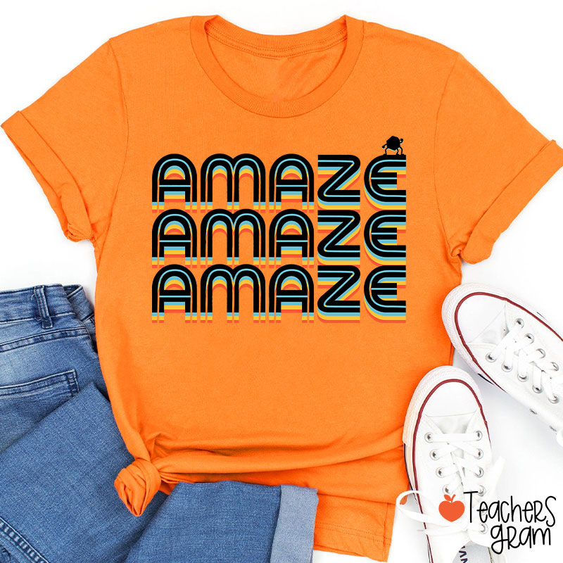 Amaze Rocky Rainbow Teacher T-Shirt