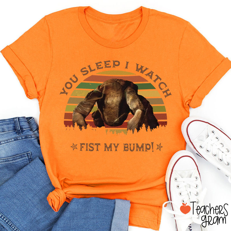 You Sleep I Watch Fist My Bump Teacher T-Shirt