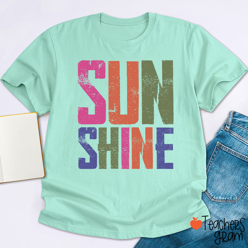 Sun Shine Summer Vibe Teacher T-Shirt