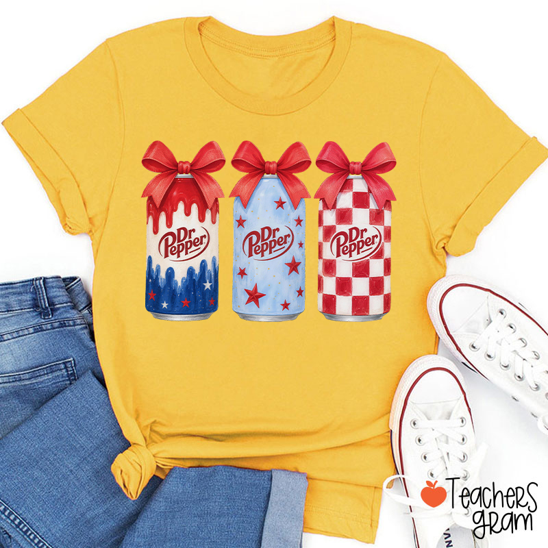 Dr Pepper Patriotic Teacher T-Shirt