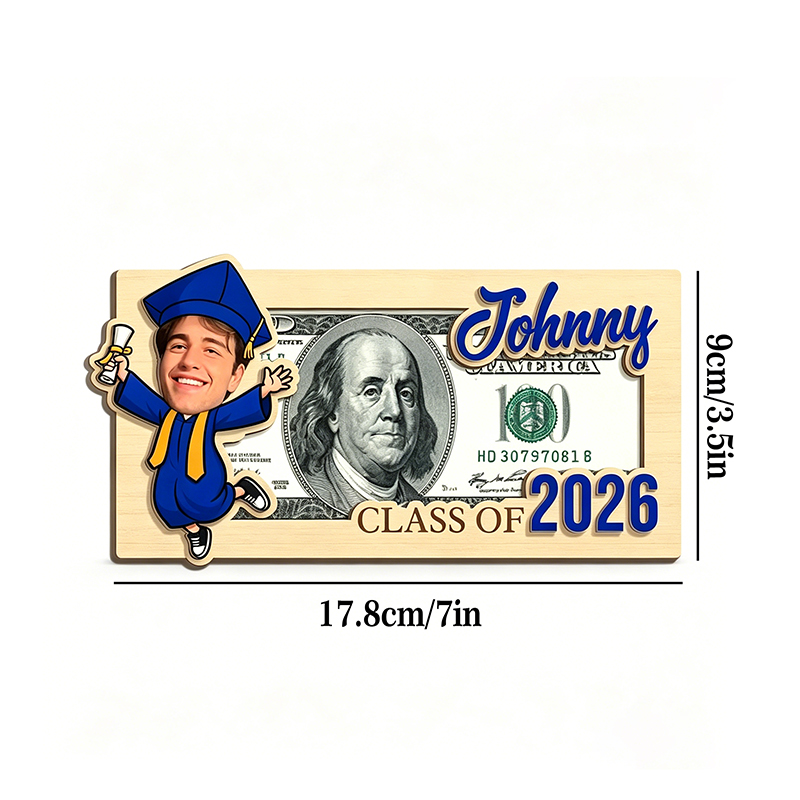 Personalized Photo Graduation Money Gift Set