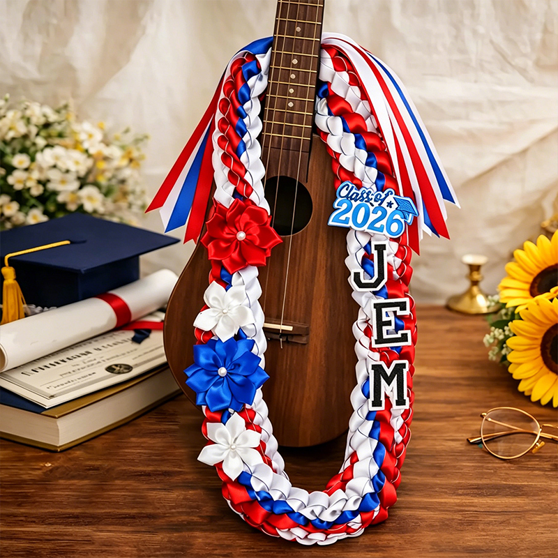 Personalized Name Double-braided Ribbon Wreath