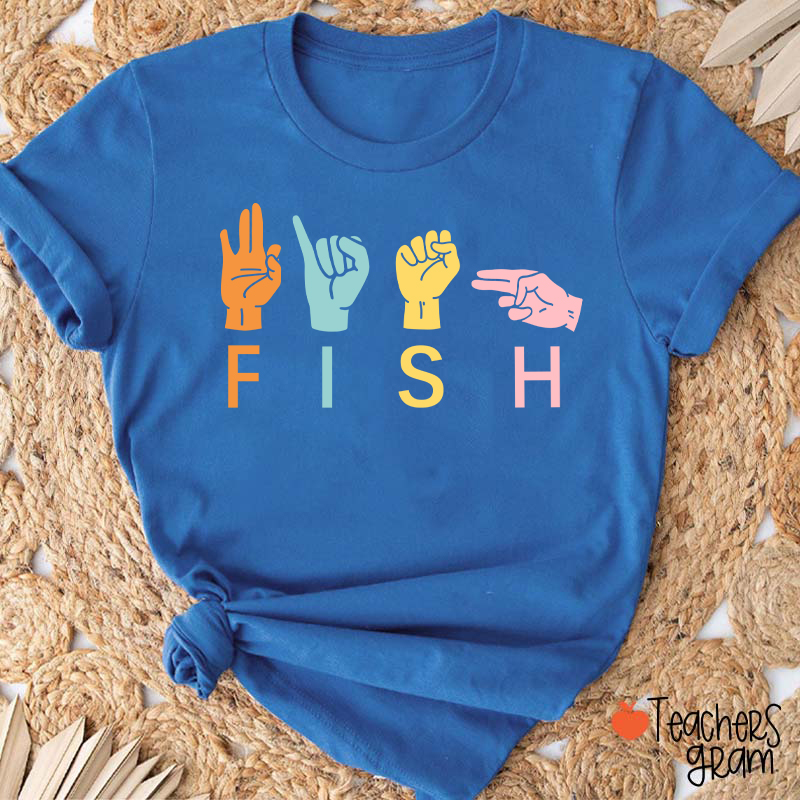 Personalized Name ASL American Sign Language Teacher T-Shirt