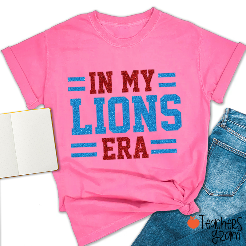 Personalized Mascot Glitter In My School Spirit Era Teacher T-Shirt