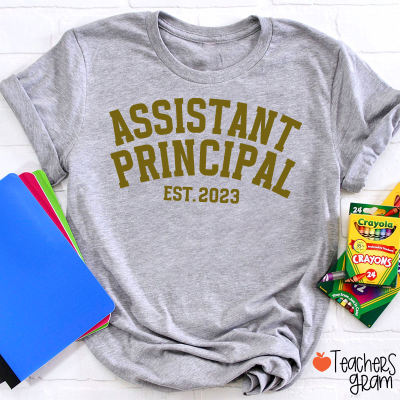 Personalized School Role Year Retro Arch Varsity Teacher T-Shirt