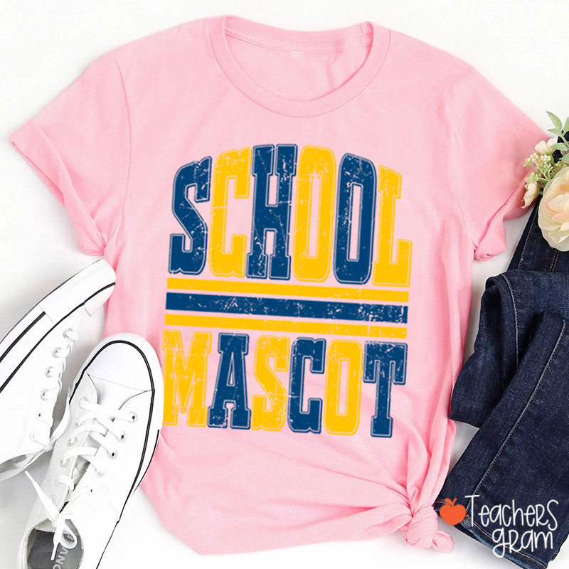 Personalized Sport Distressed Striped Teacher T-Shirt