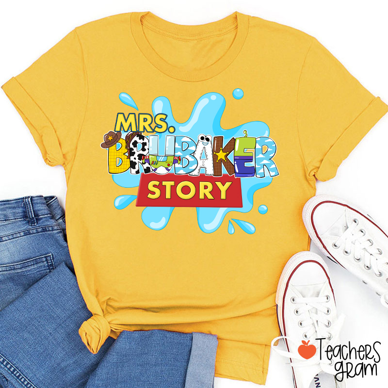 Personalized Name Your Story Teacher T-Shirt