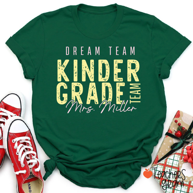 Personalized Grade School Supply Teacher T-Shirt