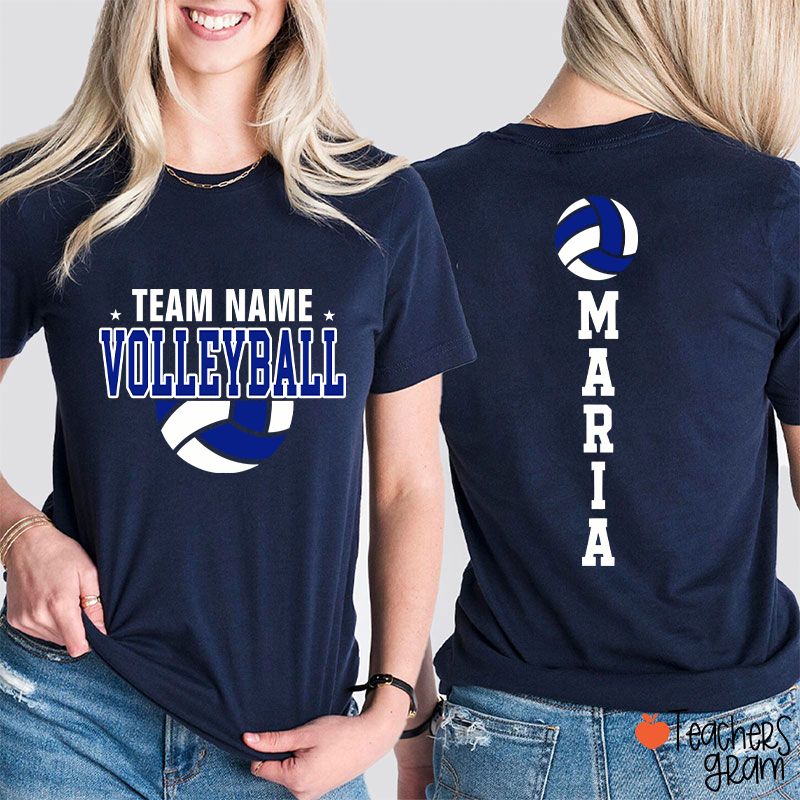 Personalized Mascot Sport Team Teacher Two Sided T‑Shirt