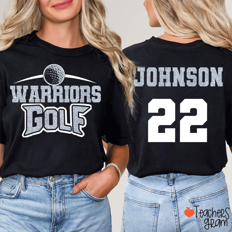 Personalized Mascot Sport And Your Name Bright Teacher Two Sided T-Shirt